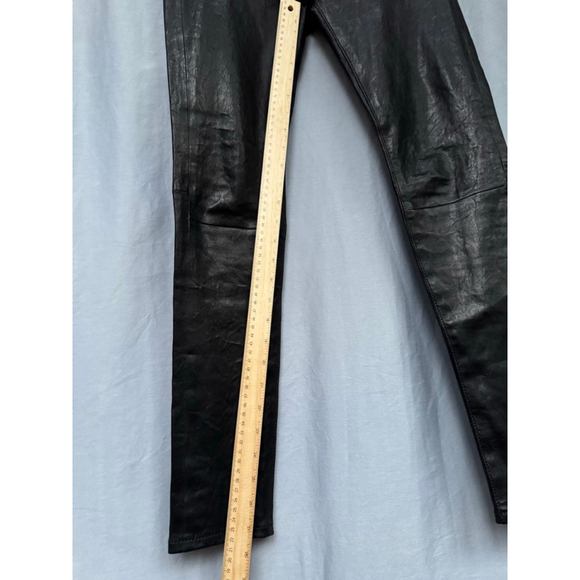 Frame Le Skinny de Jeanne Women's Leather Pants NEW, Black 26 Authentic lamb - Picture 5 of 11